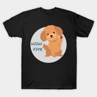 High Five Poodle T-Shirt